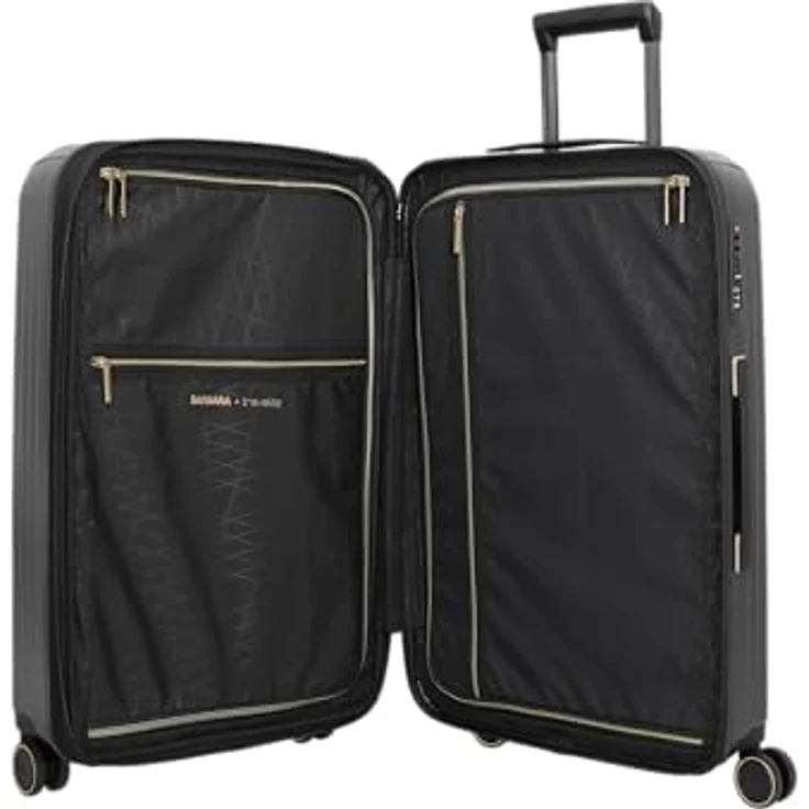 Travelite Barbara 4 Rollen Trolley 65 cm, Dehnfalte, schwarz, 100% Polycarbonat – Bild 7