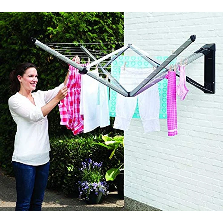 Brabantia Wandwäschespinne Wallfix, 24m Wäscheleine – Bild 6