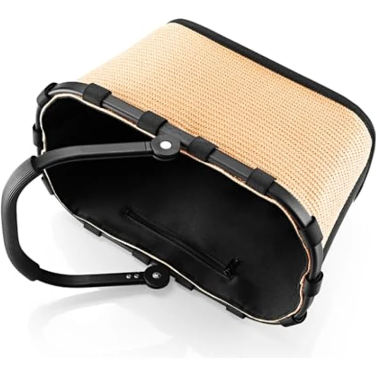 REISENTHEL® carrybag XS frame, Einkaufskorb in raffia black mit stabilem Aluminiumrahmen und 10 Liter Volumen – Bild 6
