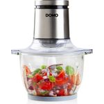 Domo DO9244MC Zerkleinerer, 1,4 Liter Mixhbehälter aus Glas, 400W, Edelstahl
