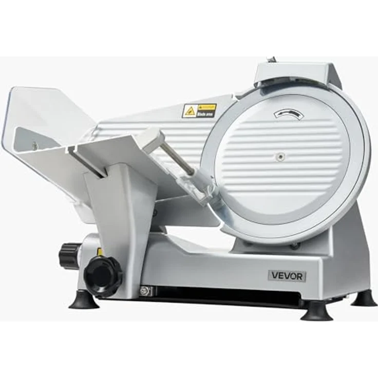 VEVOR Allesschneider 320 W, elektrische Aufschnittmaschine mit 25 cm Klinge, einstellbare Dicke 0-10 mm für gefrorenes Fleisch und Schinken, Silber – Bild 9