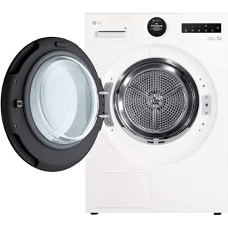 LG RT80B2 Kondenstrockner, 8 kg, Dual Inverter Wärmepumpe, Sensor Dry, LED-Touchdisplay, Edelstahltrommel, 8 Programme, Weiß [Energieklasse D] – Bild 2