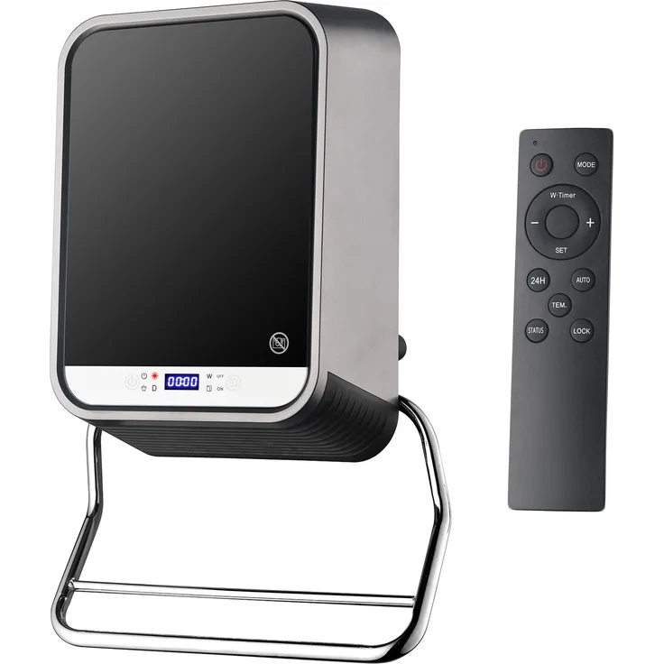 Sannover Zenuos Luxe, Elektrischer Handtuchtrockner mit Heizfunktion, 2000 W, LED-Touchscreen, Infrarot-Fernbedienung, Timer, Schutzart IP23