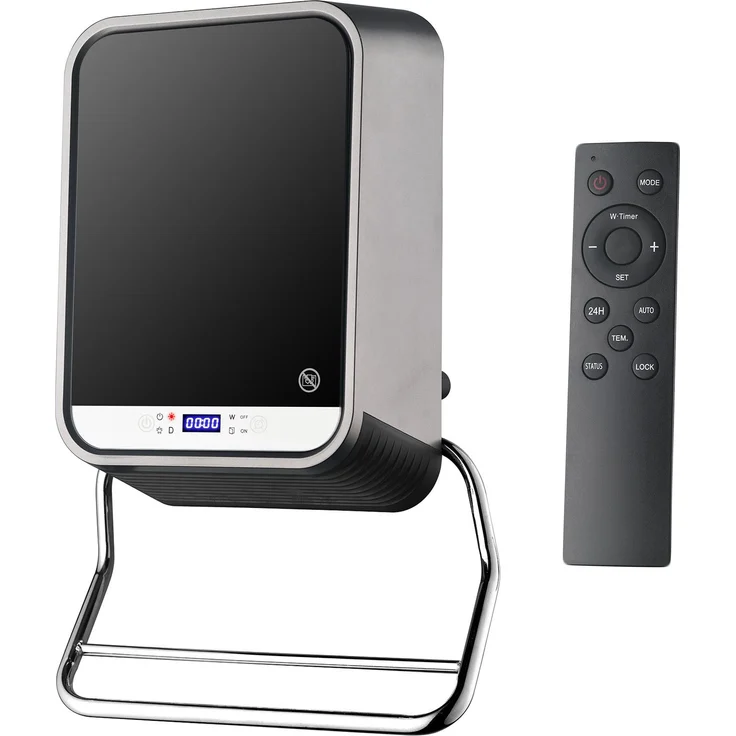 Sannover Zenuos Luxe, Elektrischer Handtuchtrockner mit Heizfunktion, 2000 W, LED-Touchscreen, Infrarot-Fernbedienung, Timer, Schutzart IP23