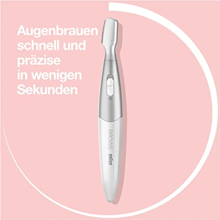 Braun Augenbrauen Trimmer Damen, Präzisionstrimmer für Trimmen / Stylen / Formen / Konturenanpassung, Haarentfernung Gesicht für Frauen, Augenbrauentrimmer, Reisen / unterwegs, Geschenk Frau, FG1106 – Bild 4
