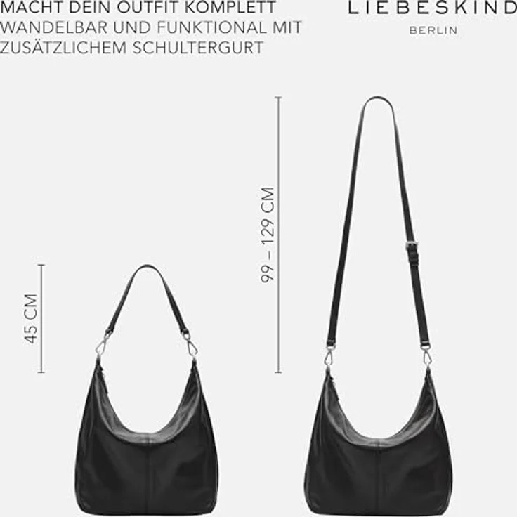 Liebeskind Paris Umhängetasche M, 100% Leder, 40 cm, blau – Bild 6