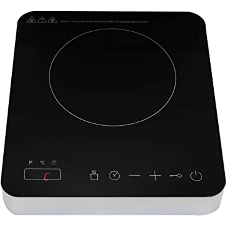 DESKI 613-401569 Induktionskochfeld 22 x 22 cm, Sensorsteuerung, 60-240°C, 4 Digitalanzeigen, 2000 Watt – Bild 3
