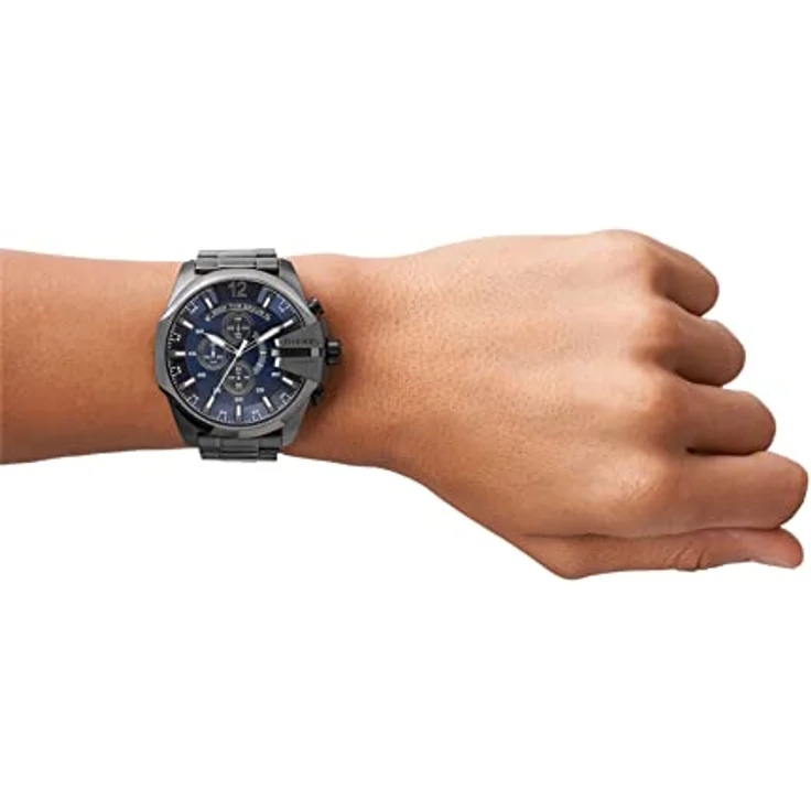 Diesel Herren Mega Chief Chronograph DZ4329, 51 mm Gehäusegrösse Edelstahluhr – Bild 4
