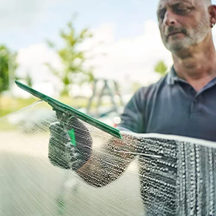 Unger ErgoTec Fensterwischer Breite 35 cm, mit S-Schiene und grünem Wischergummi – Bild 6