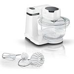 Bosch Hausgeräte Küchenmaschine MUM Serie 2 MUMS2TW00, Tritan-Schüssel 3,8 L, Planetenrührwerk, Knethaken, Schlagbesen, Rührbesen Edelstahl, Multifunktions-Küchenmaschine, Rühr-Maschine, 700 W, weiß