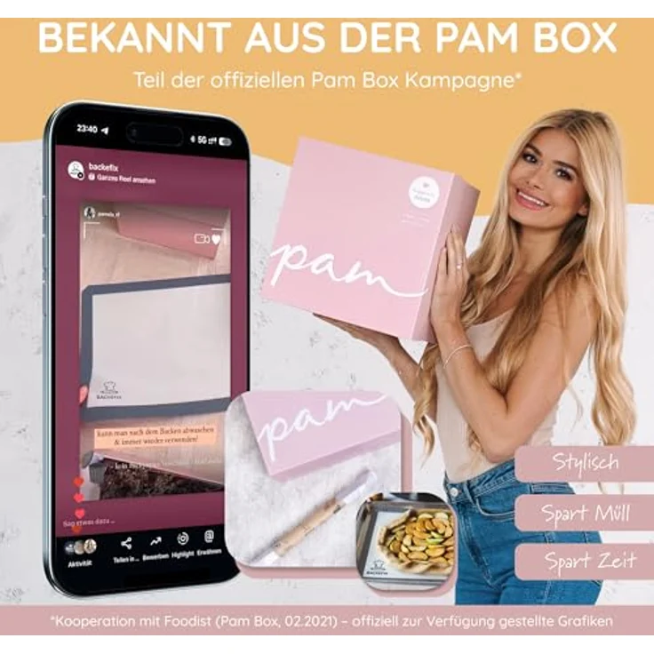 Backefix Silikon Backmatte als Dauer Backpapier wiederverwendbar – Zero Waste Backzubehör plastikfrei, mit Dauerbackmatte backen statt Pergamentpapier, BPA-frei, hitzebeständig, geprüft (40x30cm) – Bild 8