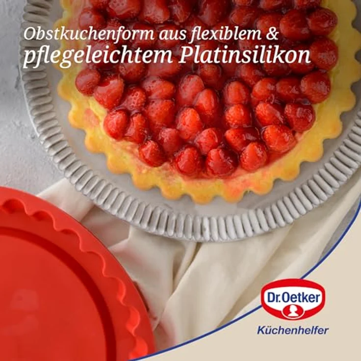 Dr. Oetker Obstkuchenform Ø 28 cm Flexxibel, Obsttortenform aus Silikon, Tortenbodenform für eindrucksvolle Kreationen, hochwertige Silikon-Kuchenform, Menge: 1 Stück – Bild 7