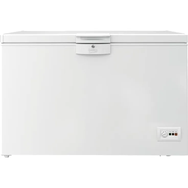 Beko HSM27050 Gefriertruhe, 284 l Nutzvolumen, 2 Gefriergutkörbe, abschließbar, LED-Anzeigesystem, Weiß - Preisvergleich