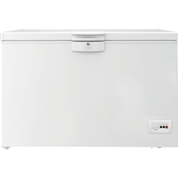 Beko HSM27050 Gefriertruhe, 284 l Nutzvolumen, 2 Gefriergutkörbe, abschließbar, LED-Anzeigesystem, Weiß - Preisvergleich – Bild 1
