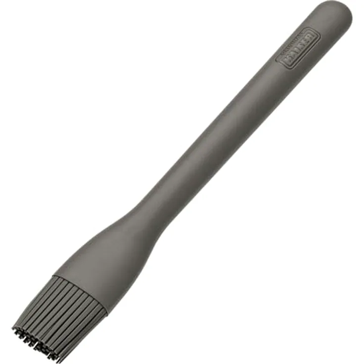 KAISER Silikonpinsel 2300669434, 100% Platin-Silikon, hitzebeständig bis 200 °C, spülmaschinengeeignet, grau