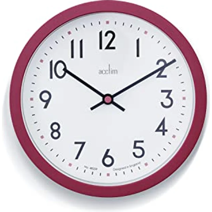 Acctim Elstow Küchenwanduhr, klein, Quarz, Retro-Stil, 20 cm, Clay – Bild 1