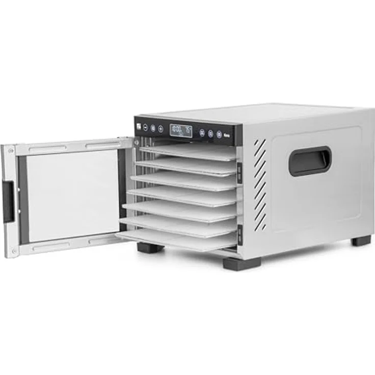 G21 Kona, Dörrautomat aus Edelstahl mit 7 Tabletts und 600 W Leistung, Silber – Bild 3
