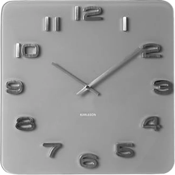 Karlsson Vintage Uhr, Wanduhr, Glas, Grau, One Size – Bild 2