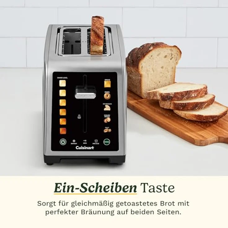 Cuisinart SimpliTouch 2-Slice Touchscreen Toaster, Edelstahl mit Farb-Touchscreen, XL-Schlitze, 6 Bräunungsstufen, intelligente Voreinstellungen – Bild 7