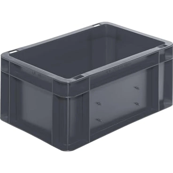 kaiserkraft Euro-Format-Stapelbehälter geschlossen 300 x 200 x 145 mm grau 5 Stk. – Bild 1