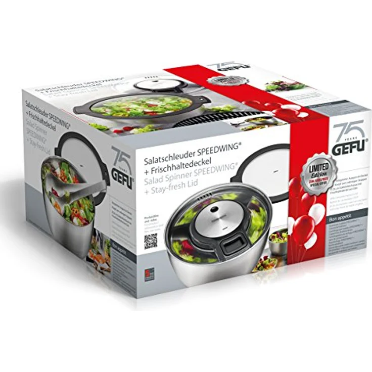 Gefu Salatschleuder Speedwing® + Frischhaltedeckel – Bild 3