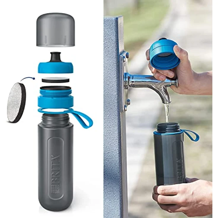 BRITA Wasserfilter MicroDisc 5er Pack, Filter für alle BRITA Trinkflaschen und Karaffen zur Reduzierung von Chlor, Mikropartikel und anderen geschmacksstörenden Stoffen im Leitungswasser – Bild 4