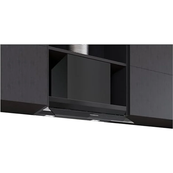 Siemens LJ67BDP60, iQ500 Integrierte Designhaube, 60 cm, Klarglas schwarz bedruckt, mattschwarz, mit Home Connect und dimmbarer LED-Beleuchtung – Bild 2