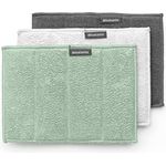 Brabantia - Sinkside Reinigungstücher Mikrofaser - Maschinenwaschbar - Saugt das 7-Fache Seines Eigengewichts Auf - Für die Reinigung von Geschirr, Arbeitsflächen & Spiegeln - 3er Set - Jade Green