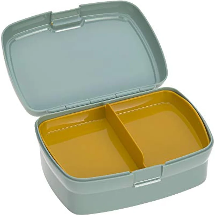 LÄSSIG Kinder Lunchbox Brotdose mit herausnehmbarer Unterteilung, BPA-frei/Adventure Bus, 1 Stück (1er Pack), mint – Bild 3