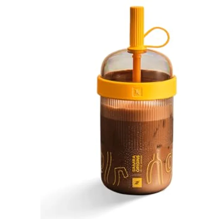 NESPRESSO Samra Origins Travel Tumbler, limitierte Edition in Gelb, wiederverwendbare Trinkflasche mit sicherem Verschluss – Bild 3