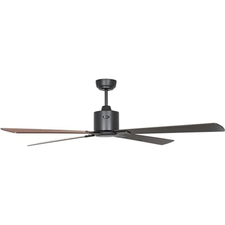 CASAFAN Eco Neo III, Energiespar Deckenventilator mit Fernbedienung, WiFi, 152 cm, basaltgrau, Wendeflügel Nussbaum/Kirschbaum – Bild 6