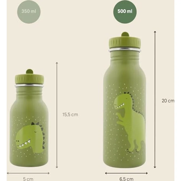 Trixie Baby Trinkflasche Edelstahl 500ml mit Tiermotiv, 20 cm hoch, praktische Schlaufe, klappbarer Deckel – Bild 9