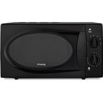H.Koenig VIO6B Kompakte Mikrowelle, 20 l, Schwarz, leistungsstark 700 W, Drehteller 24,5 cm, Multifunktional, 5 Heizstufen und Auftaufunktion, Timer bis 30 Minuten, schnell, Arbeitsplatte