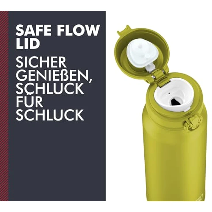 THERMOS ULTRALIGHT BOTTLE 0,50l, Edelstahlflasche in glowing green mat, bis 10h heiß / 24h kalt, absolut dicht, für Wasser und Tee – Bild 3