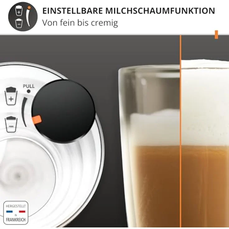 KRUPS EA912E10, Kaffeevollautomat mit integriertem Mahlwerk für perfekten Milchschaum und zwei Tassen Zubereitung, schwarz/silber – Bild 5