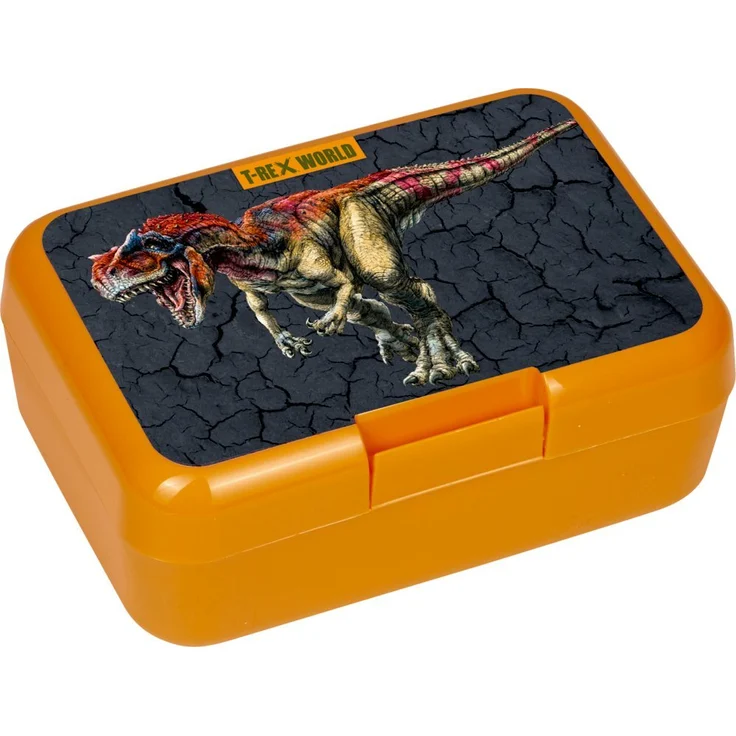 COPPENRATH DIE SPIEGELBURG Lunchbox Butterbrotdose T-Rex World Dino Dinosaurier Brotbox, Kunststoff, (Set, 2-tlg., 1), sehr stabile Ausführung, schwarz – Bild 1
