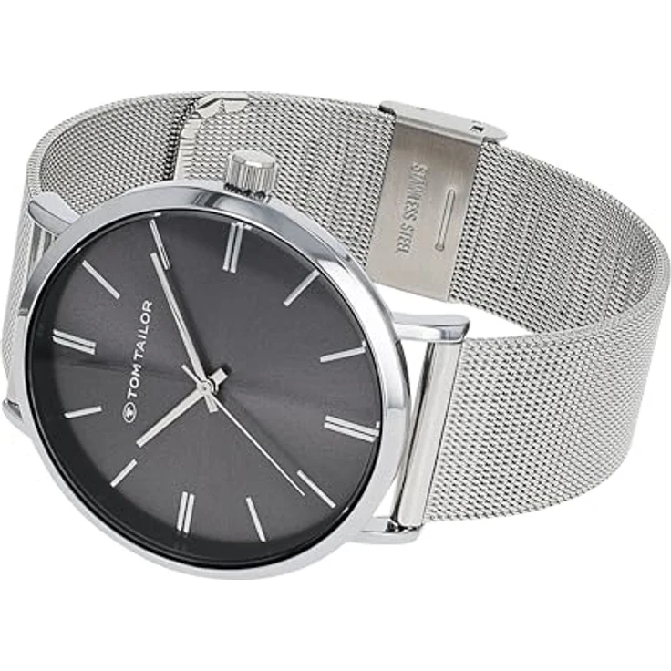 Tom Tailor Armbanduhr Herren, Metallband aus Edelstahl, silber, wasserdicht bis 3 bar, Geschenkbox, 2100595 – Bild 3