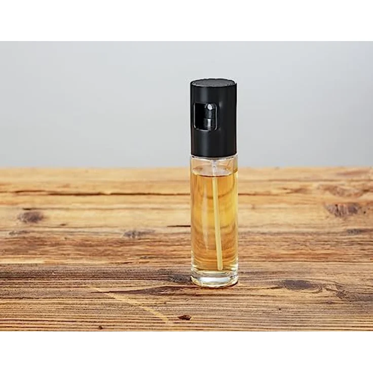 WENKO Ölspender Modell Nevo, Set 2-tlg, Sprüher für Öl & Essig, 100 ml je Glasbehälter, rostfreier Edelstahl-Sprühkopf, schwarz – Bild 4