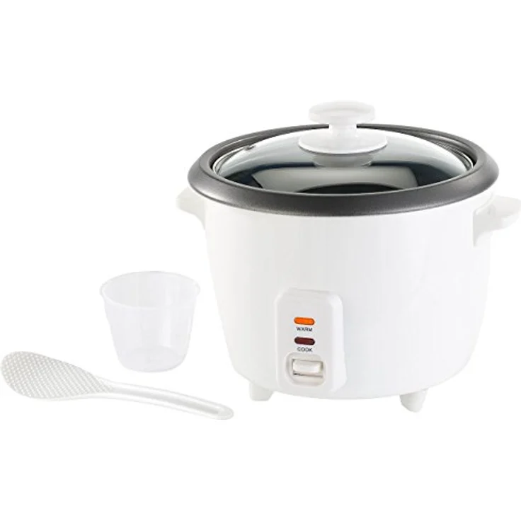 Rosenstein & Söhne Edelstahl-Reiskocher RK-1000: Reiskocher mit Warmhaltefunktion, 400 Watt, 1 Liter Fassungsvermögen (Multifunktions-Mini-Reiskocher, Rice Cooker, Multikocher) – Bild 1