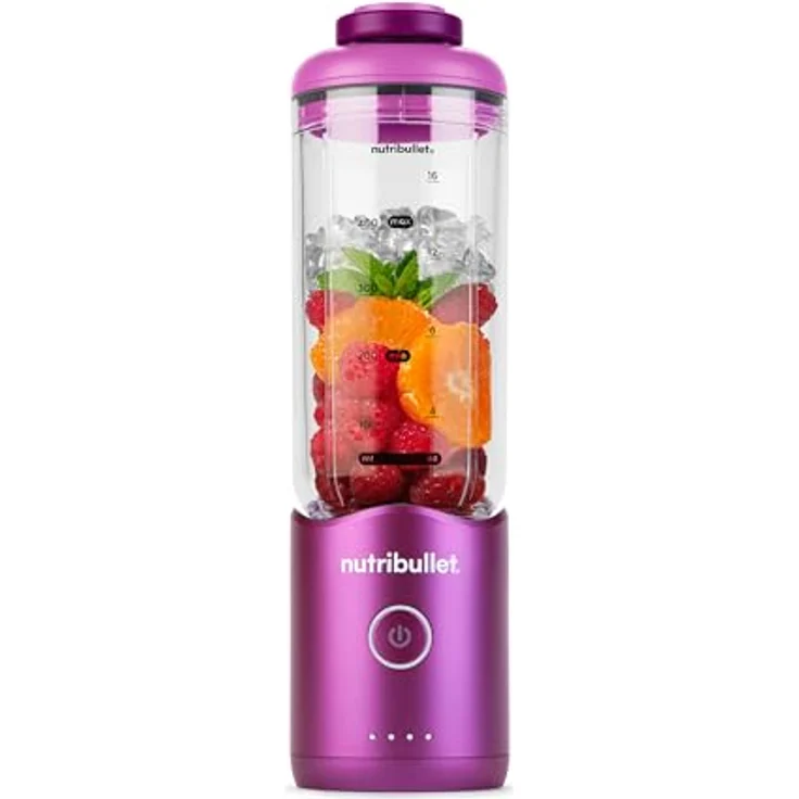 nutribullet Smoothie-Maker NB Flex Portable NBP013VT, Violett, 0,59 l Fassungsvermögen, mit Edelstahl-Mixklinge und USB-C Ladefunktion – Bild 1