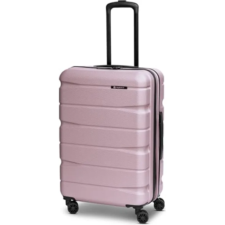 Franky Munich 4.0 Koffer groß | Hartschalen Trolley ausgestattet mit 4 Rollen, arretierbarer Griff, Dehnfalte, Kreuzpackgurt und TSA-Zahlenschloss | 44.5 cm x 28 cm x 66 cm