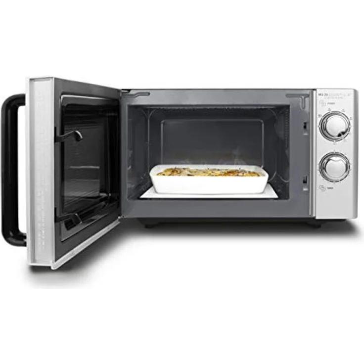 Caso MG20 Ecostyle Ceramic Design Mikrowelle mit Grill, Standgerät, größere Nutzfläche dank Keramikboden, 20 Liter Garraum, Garen auf 2 Ebenen, Edelstahl – Bild 5