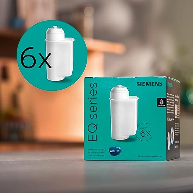 Siemens TZ70063A Brita Intenza Wasserfilter, reduziert Kalkgehalt im Wasser, für EQ.Serie und Einbauvollautomaten, 6 Stück, weiß – Bild 5
