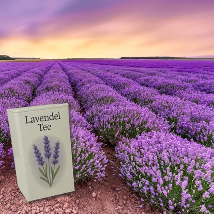 speecheese Sternenruhe Lavendel Tee Dose, Vorratsdose mit 900 ml Kapazität und beruhigendem Lavendel-Design – Bild 6