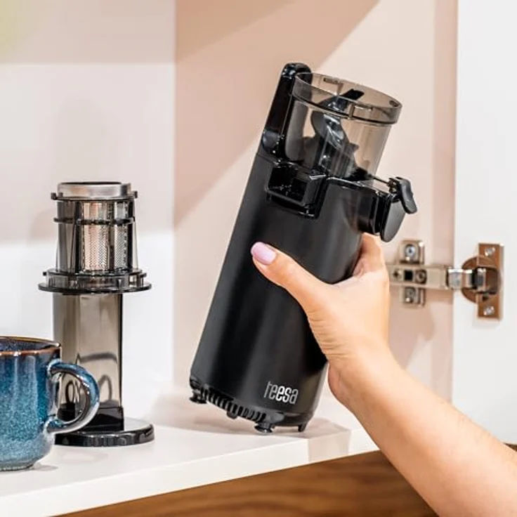 Teesa TSA3233, Vertikaler Slow Juicer Schraubenentsafter, BPA-frei, 130 W, kompakt, mit Tropfstopp und Zubehör – Bild 9