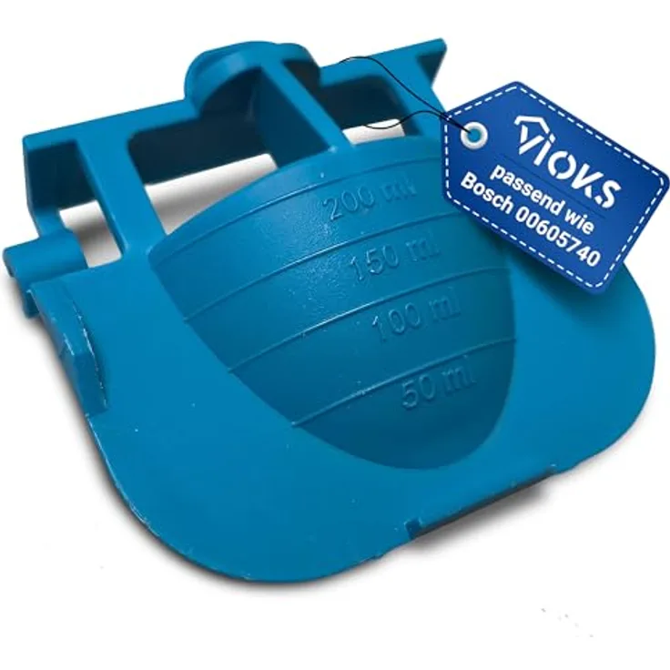 VIOKS Waschmittel Dosierhilfe Ersatz für Bosch 00605740, Flüssigwaschmitteleinsatz mit 50-200 ml Markierungen, blau