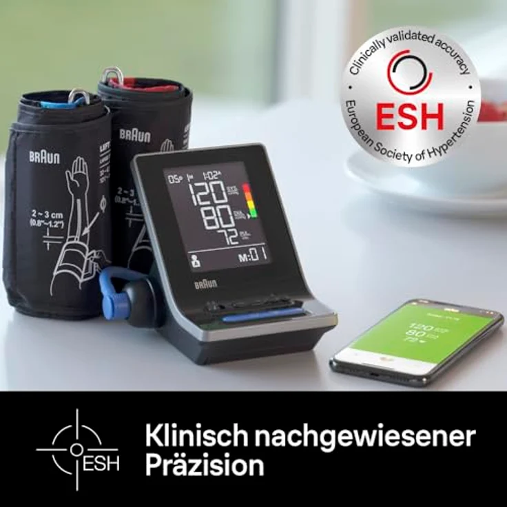 Braun BUA6350EU ExactFit 5 Connect Blutdruckmessgerät mit zwei Manschettengrößen für Passgenauigkeit – Bild 3