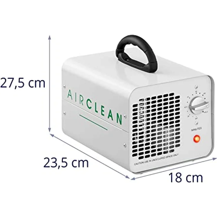 Ulsonix AIRCLEAN 10G-WL, Ozongenerator mit 10.000 mg/h Ozonproduktion, energieeffizient, Timer bis 120 min, pulverbeschichteter Stahl – Bild 8