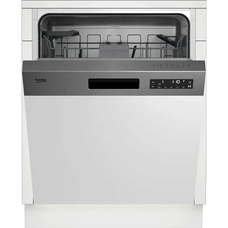 Beko B300 BDSN26430X, Halb integrierte Spülmaschine mit 14 Maßgedecken, Energieeffizienzklasse D, Edelstahl-Oberfläche – Bild 2