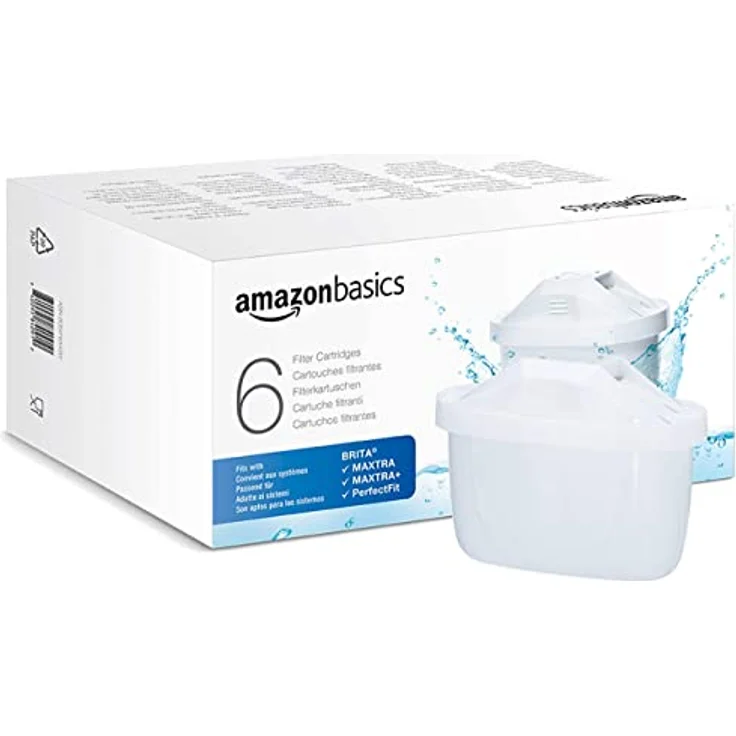 Amazon Basics Wasserfilterkartuschen 6 Stück Passend Alle -- Systeme inkl. - Effektive Reduktion von Chlor, Kalk und Verunreinigungen – Bild 2
